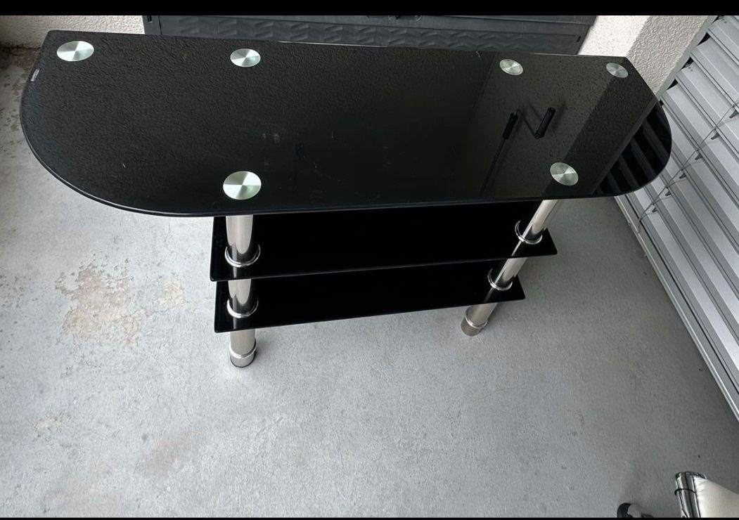 TV Möbel: Schwarzer Glas TV Möbel – Gebraucht aus Wädenswil von bar_xt58 1