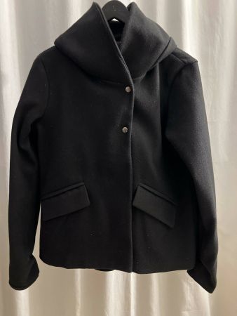 Schwarz Jacke Mantel Kapuze, ideal für den Herbst! Gr. S M