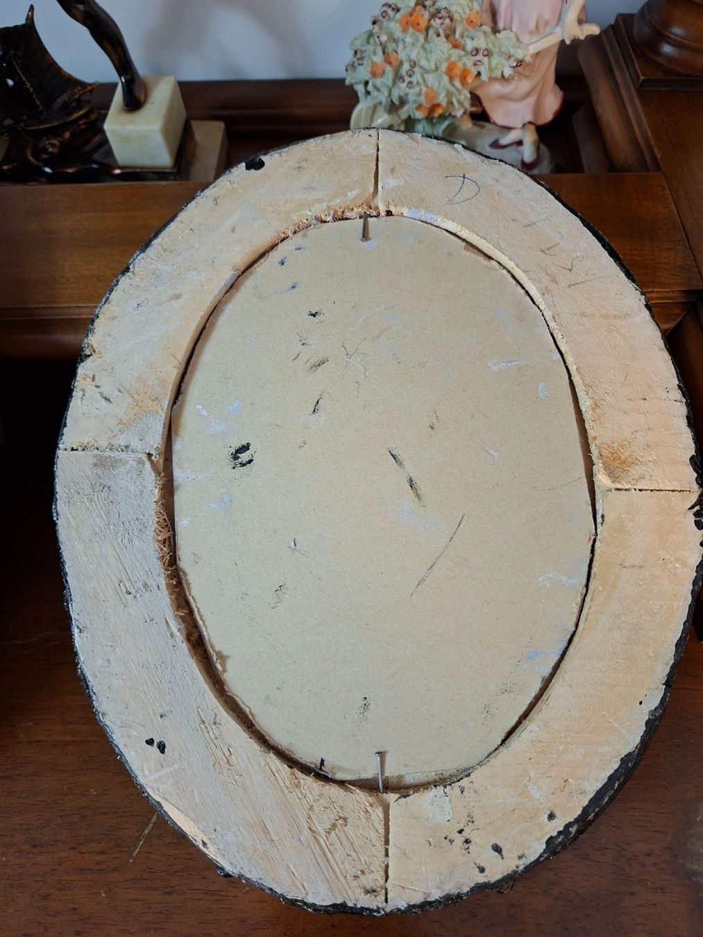 Dipinti: 2er Set Oval Gemälde Winterlandschaft Prunkrahmen – Usato da Steffisburg venduto da ZeitReise_ 3
