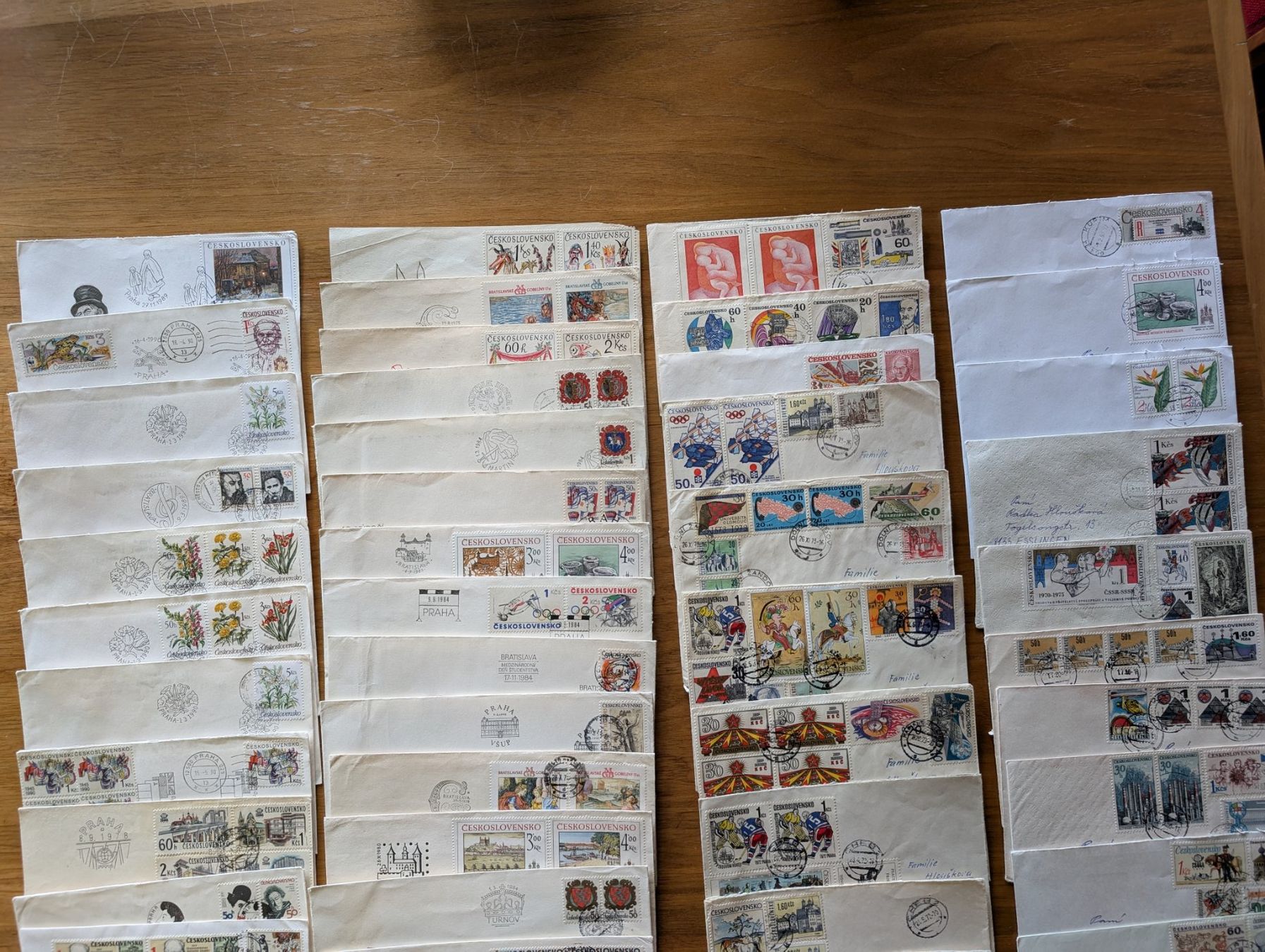 Couverts & Versandtaschen: 42 FDC und 29 Briefcouverts Ceskoslovensko nach CH – Gebraucht aus Steinmaur von compura49 1