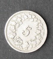 Alte Schweiz 5 Rappen Münze 1914 CHF Sammlerstück