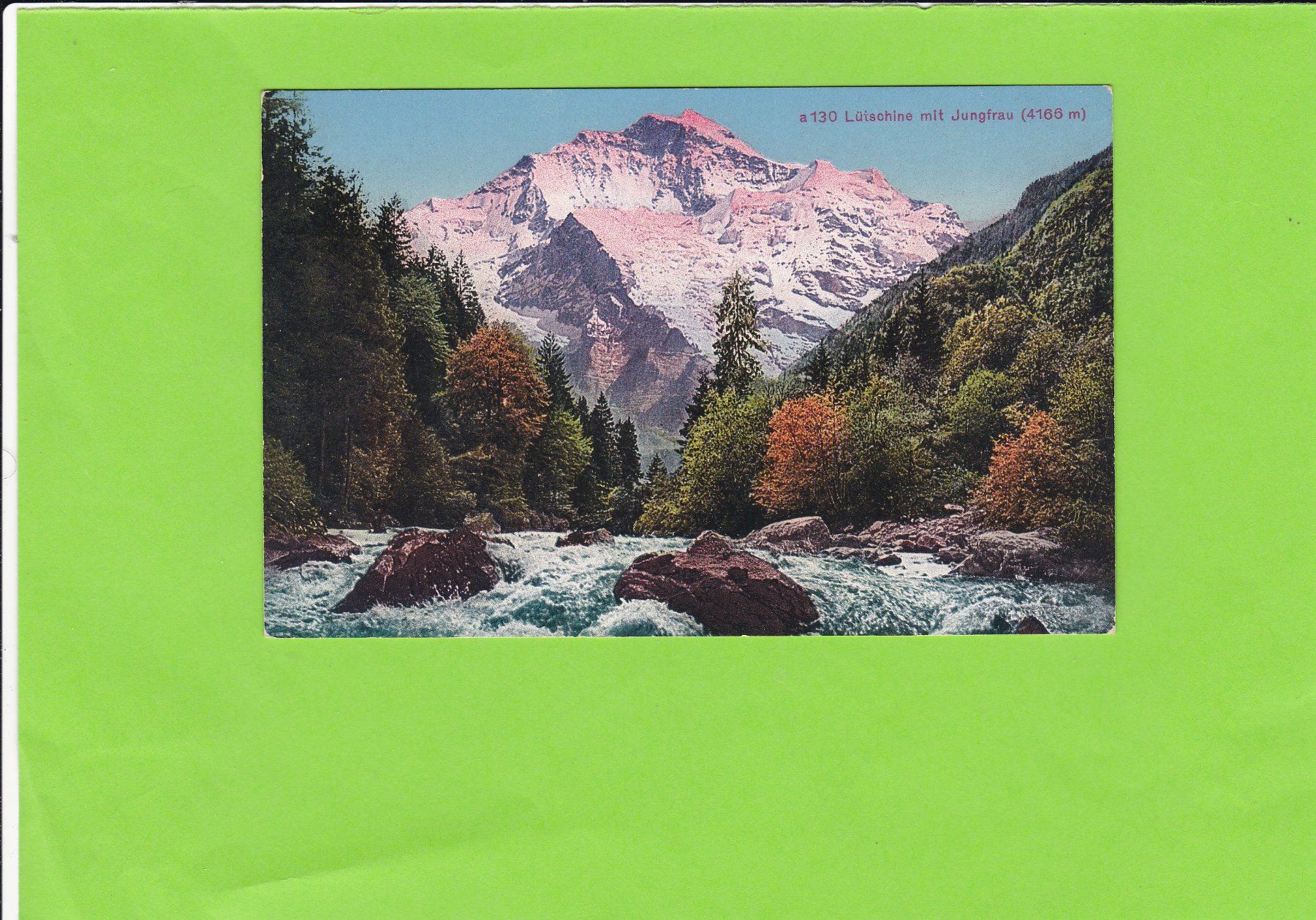Cartoline postali: Lütschine mit Jungfrau – Usato da St. Peterzell venduto da neckertal