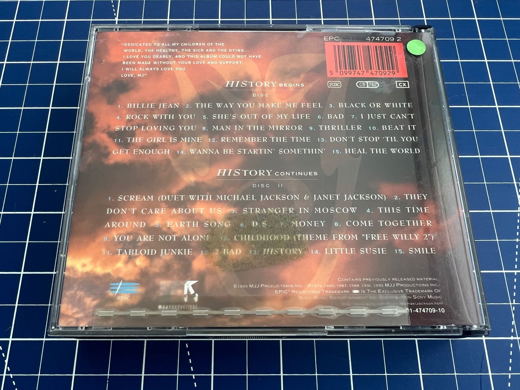 CD: Michael Jackson – HIStory - Past, Present And Future - Book – Usato da st.gallen venduto da sophiephie 3