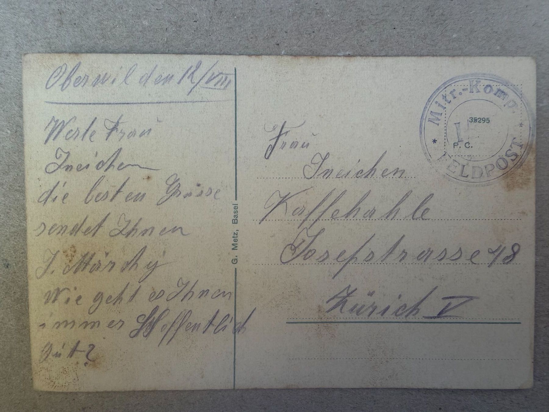 Cartoline postali: GEMPEN - Gempenfluh - Aussicht auf BASEL - Ansichtskarte – Usato da Tegerfelden venduto da siebenmacky 1