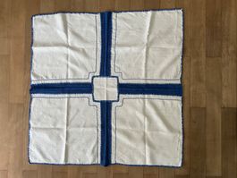 Wunderschöne Tischdecke, Handarbeit, blau/weiss, Top!