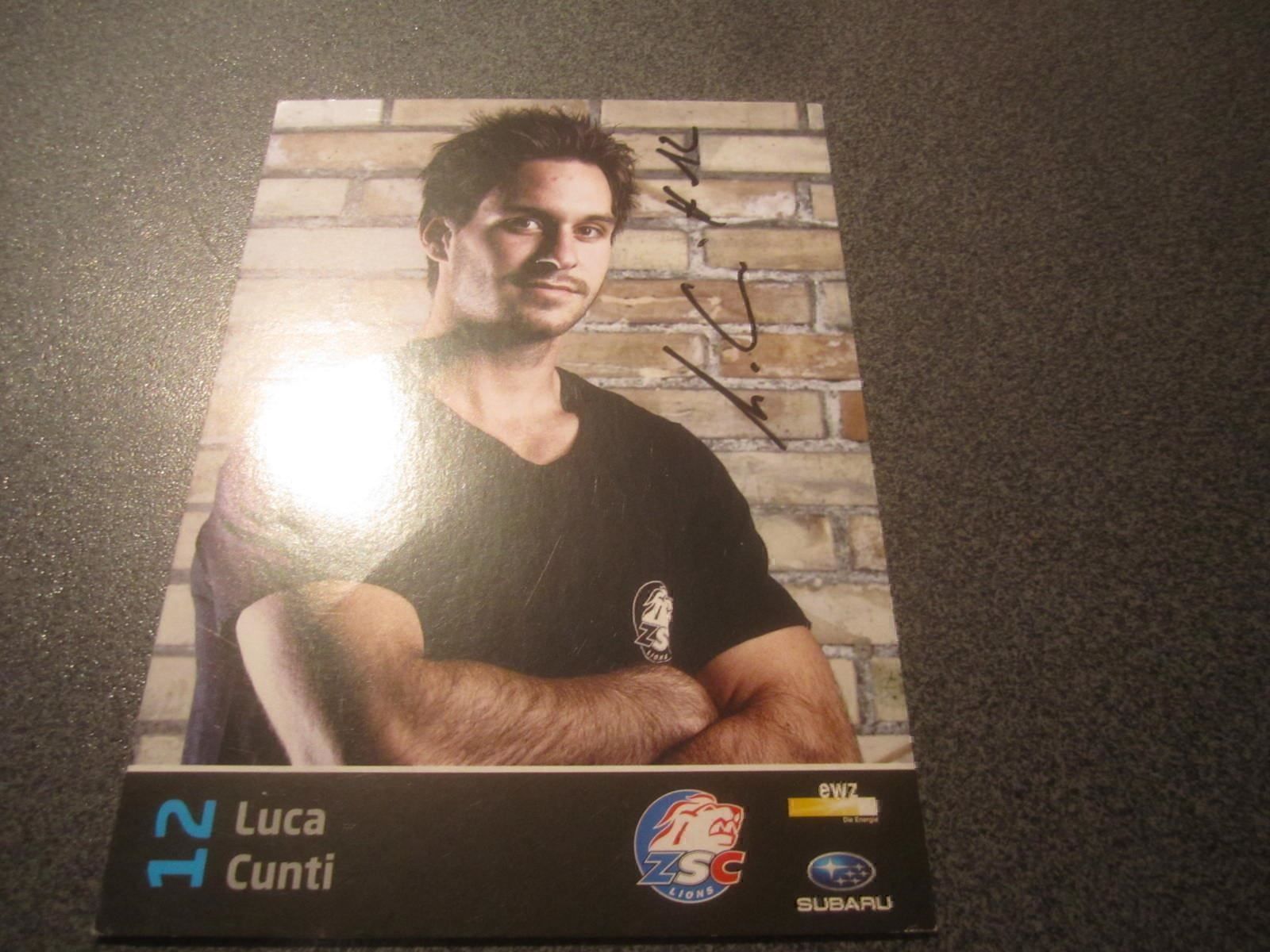 Autografi: ZSC Autogrammkarte 12 Luca Cunti 2011/12 – Usato da Zürich venduto da Motzkuh