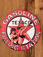 Texaco Motor Oil Aviation Pin Up Girl Blechschild