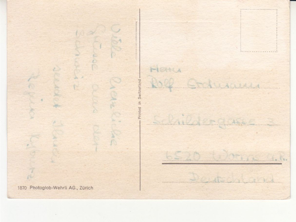 Ansichtskarten: Zürich ca. 1970 – Gebraucht aus Bürglen TG von StampGraf 1