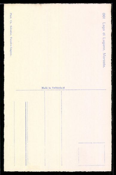 Ansichtskarten: AK Morcote /Lago di Lugano, Friedhof – Gebraucht aus Berlin von bartko-reher 1