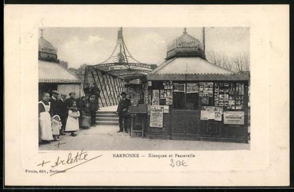 Ansichtskarten: Narbonne, Kiosques et Passerelle, Ansich – Gebraucht aus Berlin von bartko-reher