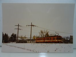 Winterfoto BDe 4/4 II 41: Gossau SG Schnee, 20.4.1992.