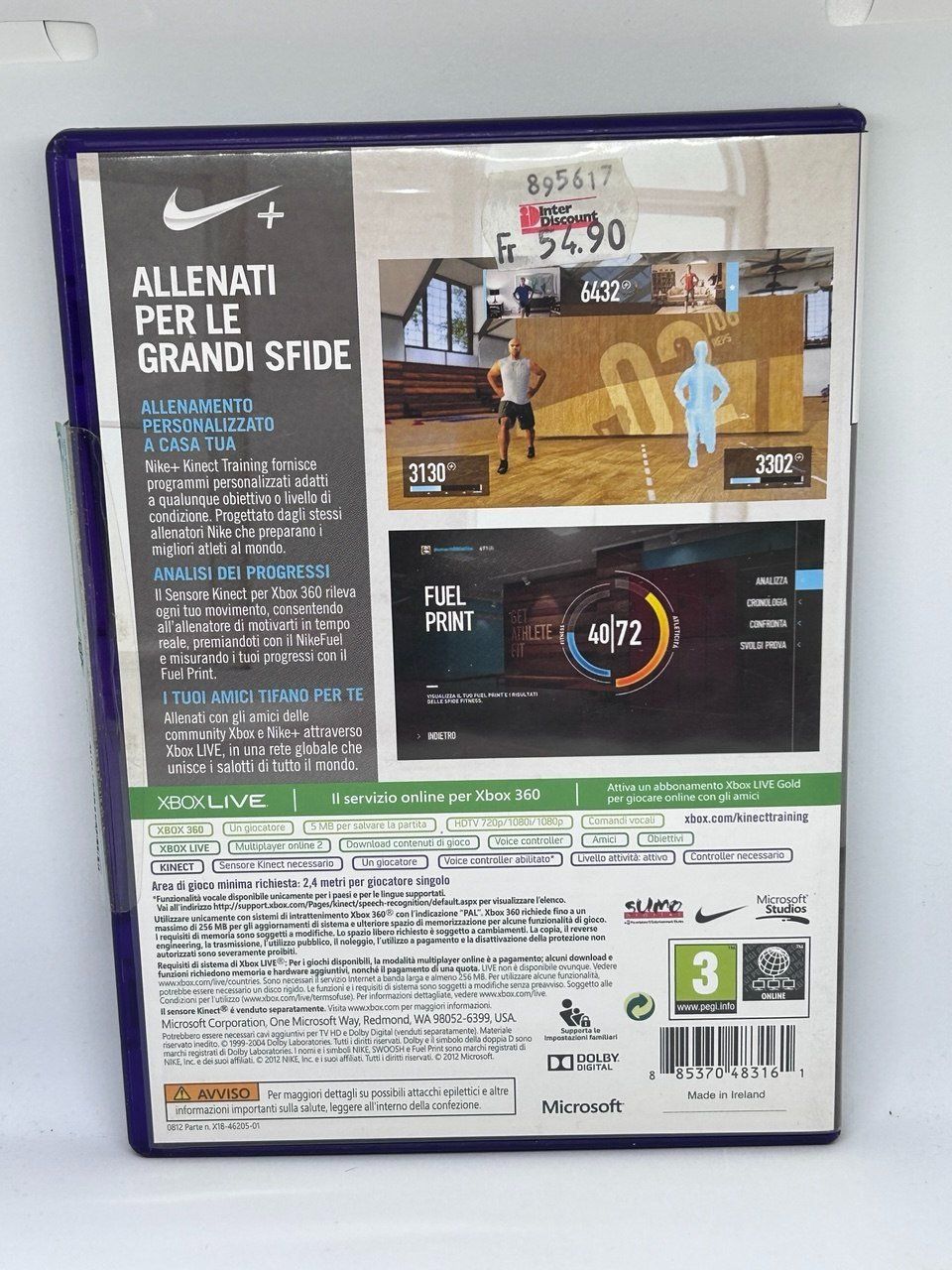 Microsoft Jeux: Nike+ Kinect Training per Xbox 360 – D'occasion à Giubiasco par LorisVale 1