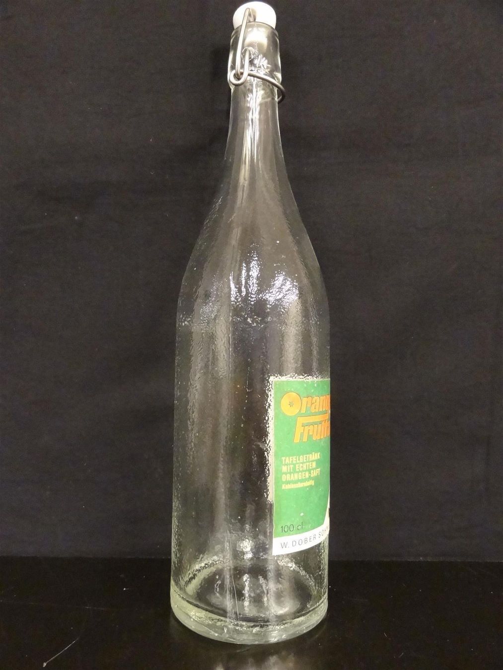 Bottiglie: alte Flasche ORANGE FRUTTA DOBLER 1969 – Usato da Kerzers venduto da Flaschenposten 1