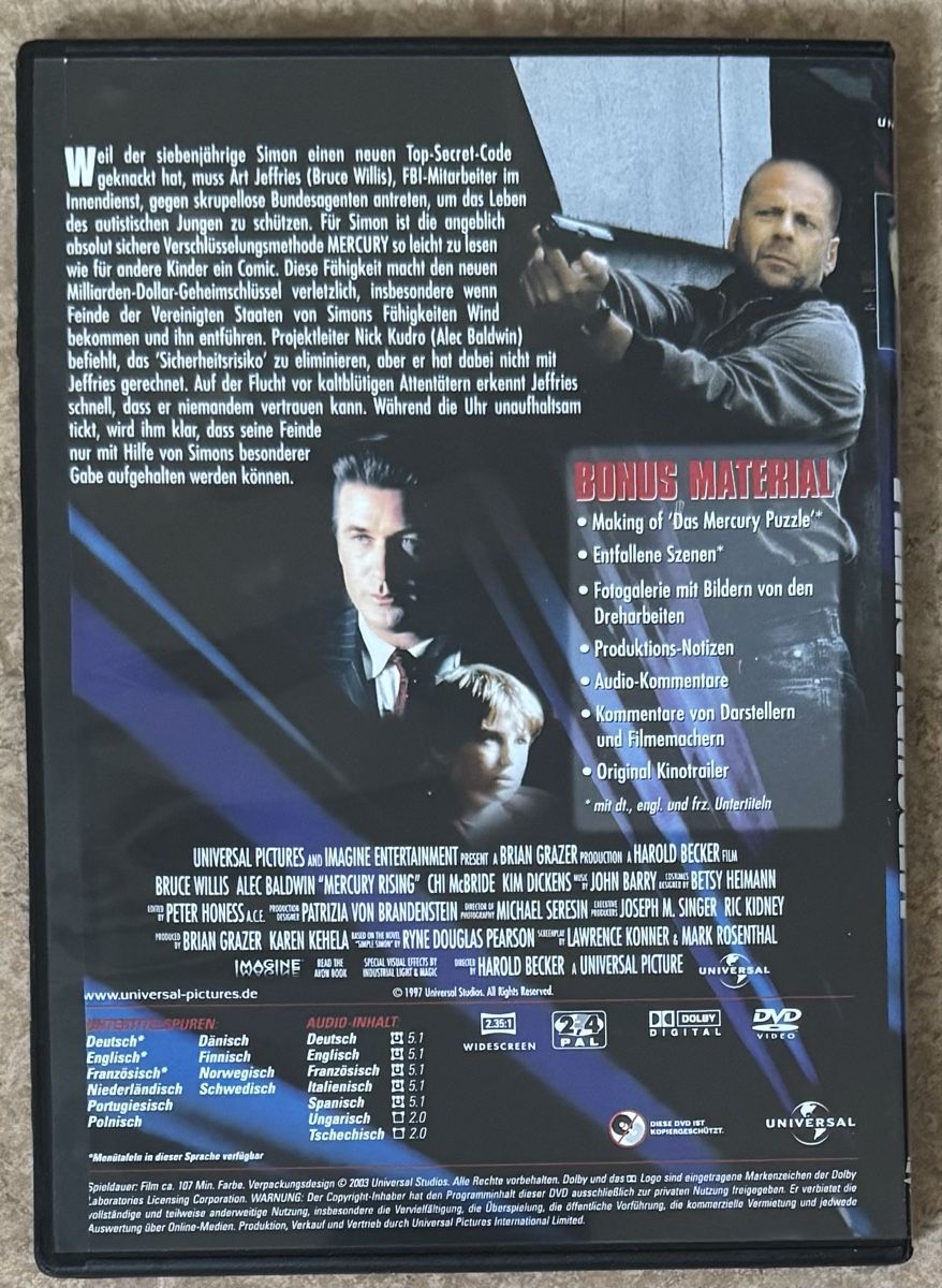Tutti i DVDs: DAS MERCURY PUZZLE  – Nuovo (secondo la descrizione) da Dietikon venduto da AndreaSch01 1