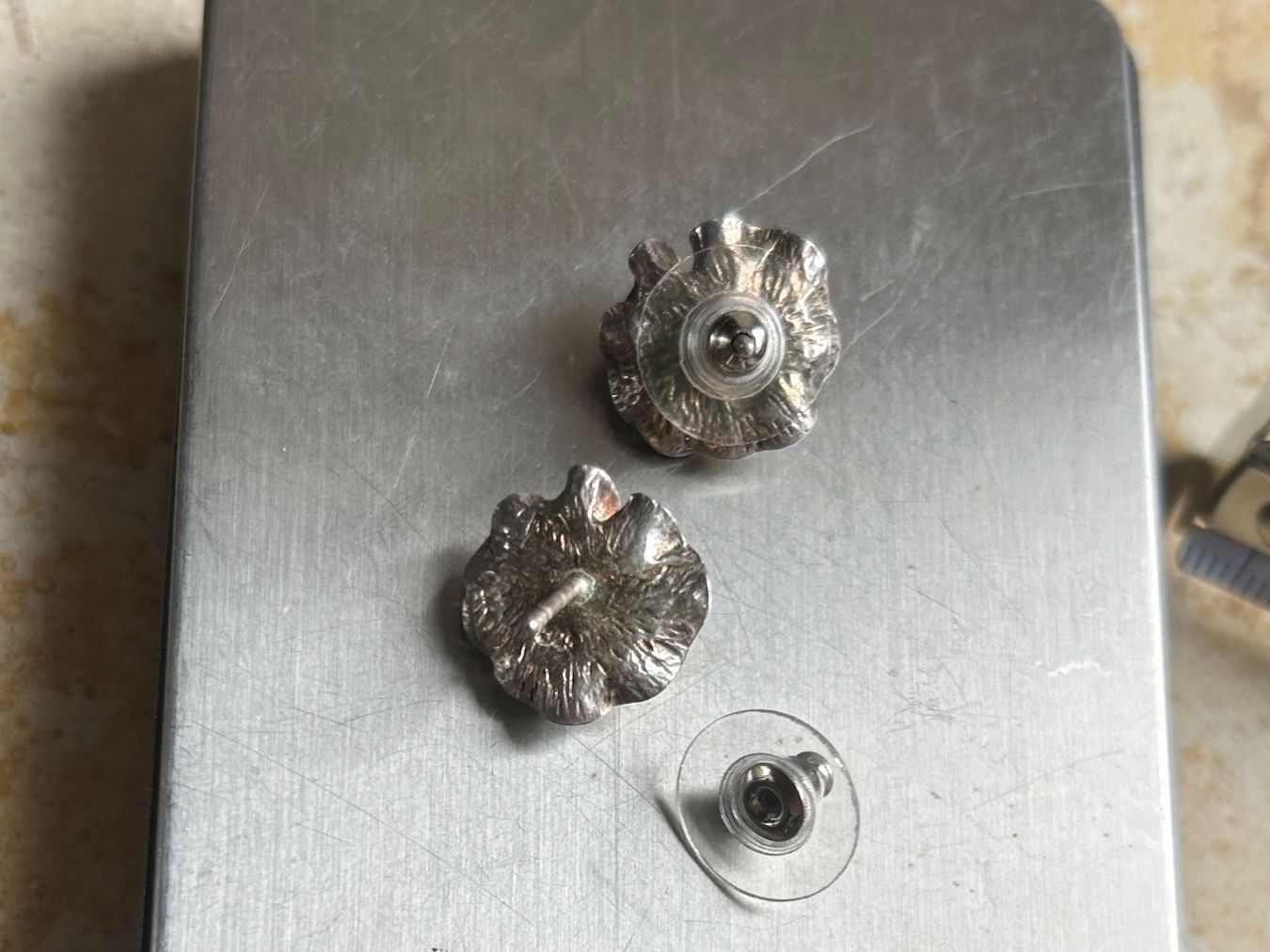 Orecchini pendenti & Orecchini a lobo: Silber Ohrstecker Pfingstrosen /ROSEN – Usato da Laufen venduto da Bellebellezza 6