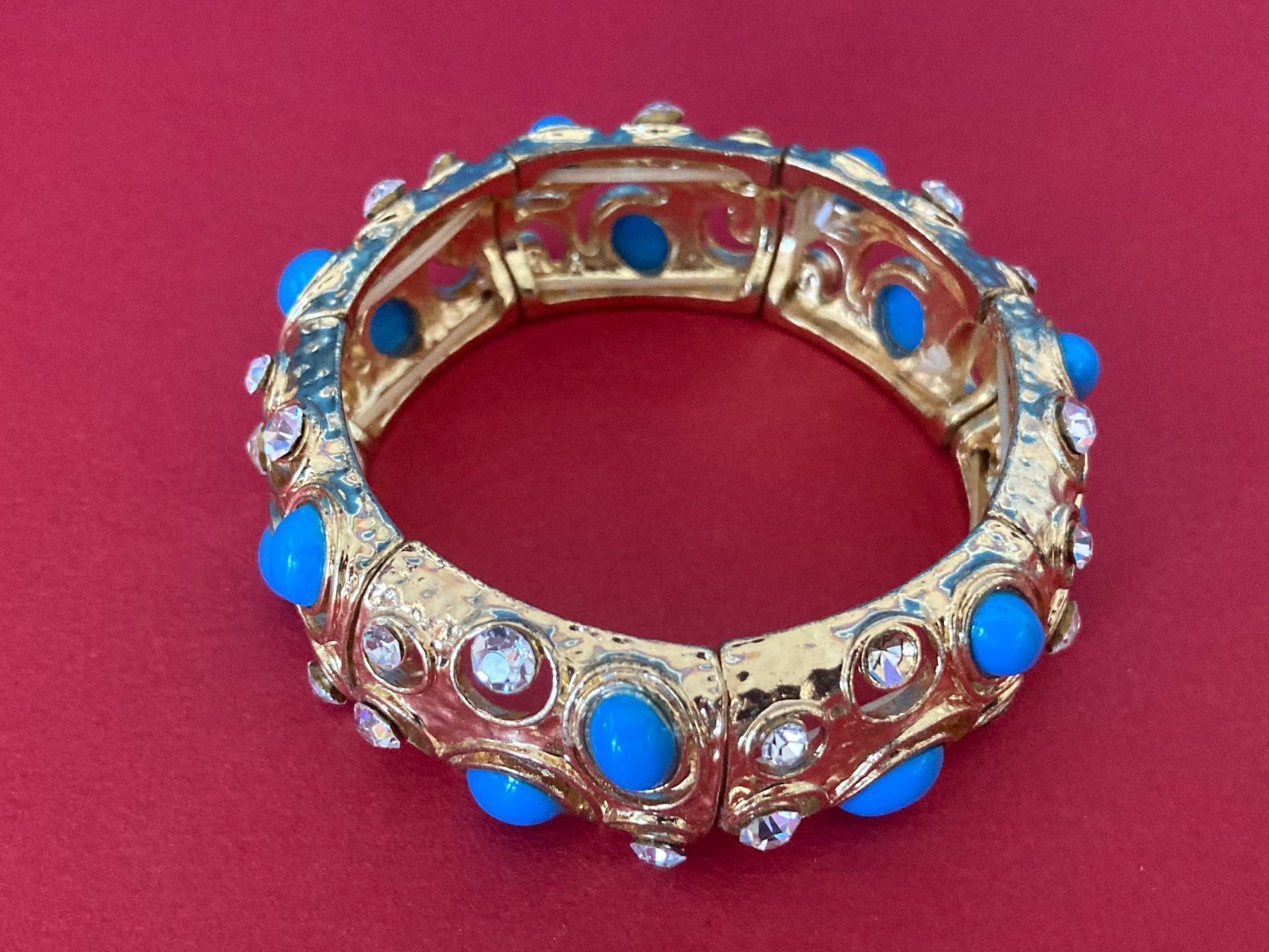 Bracciali & Braccialetti: Armreif vergoldet blauer glitzer – Usato da Laufen venduto da Trendmarket 4