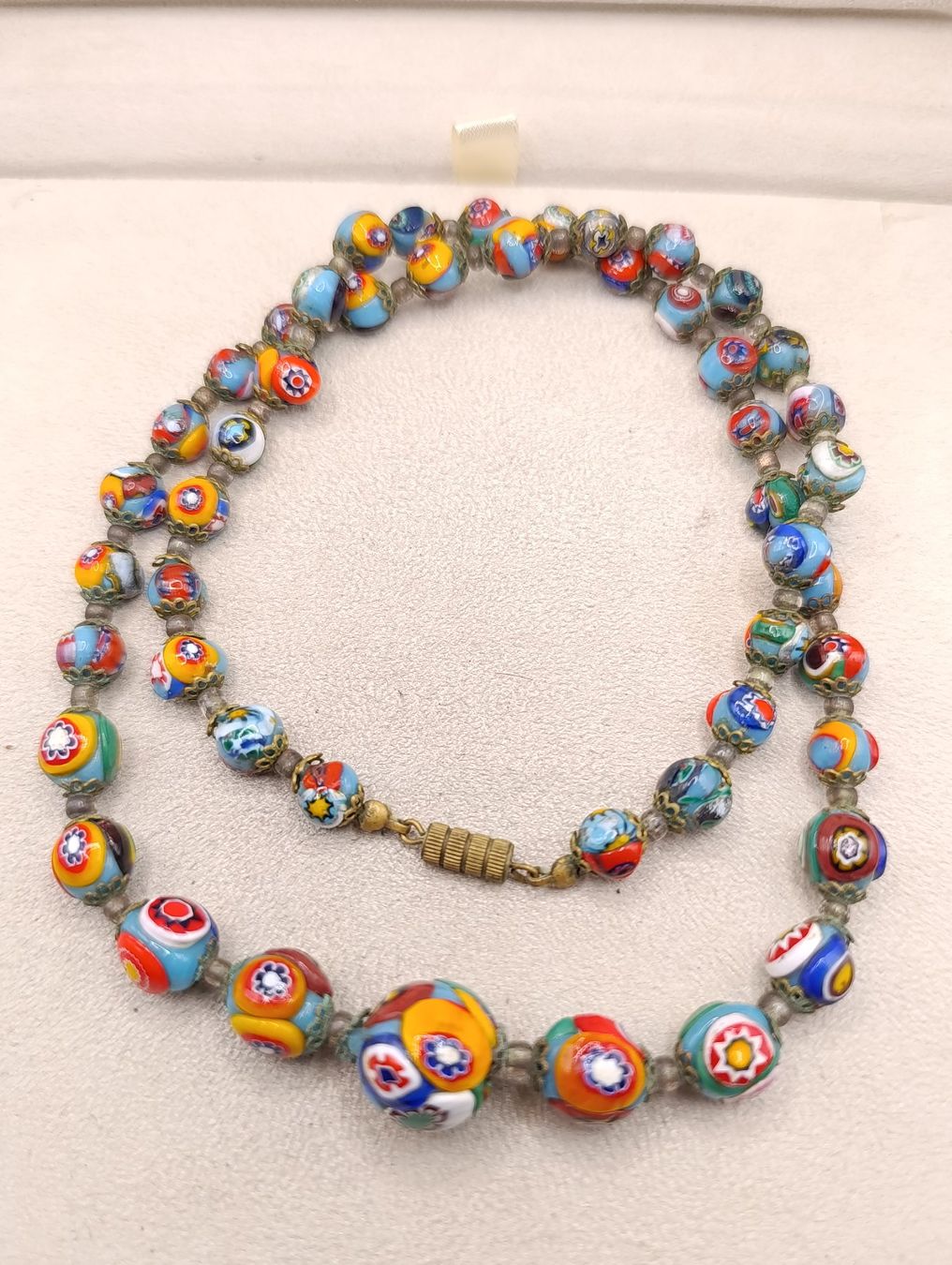 Murano Catenine: Vintage Murano bunte Halskette 80er Top – Usato da Steffisburg venduto da 1.Schmuckschatulle