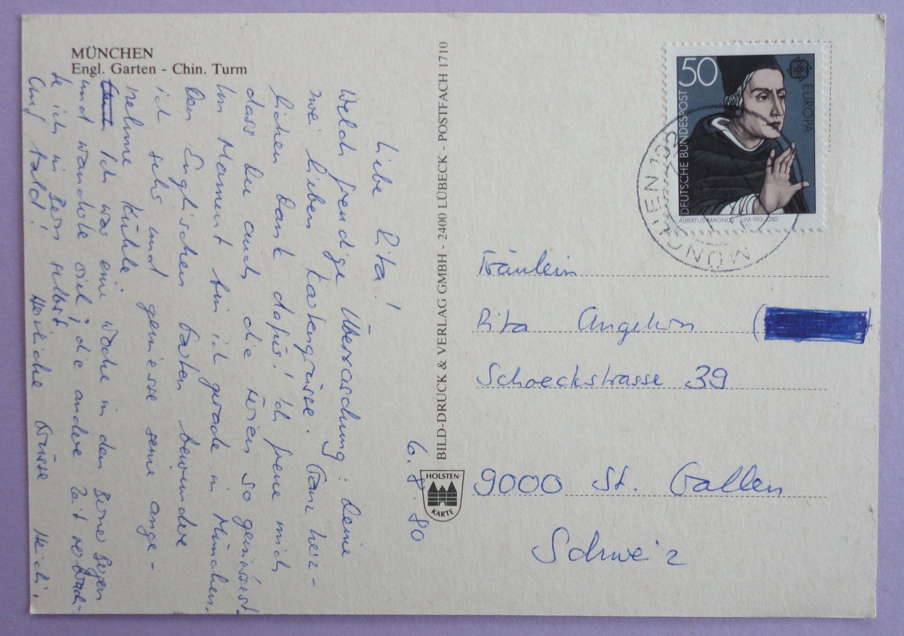 Cartoline postali: München, Engl. Garten - Chin. Turm – Usato da Fétigny venduto da Billy2miny 1