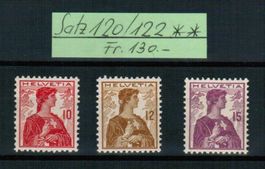 Satz Nr.120-122 ** postfrisch