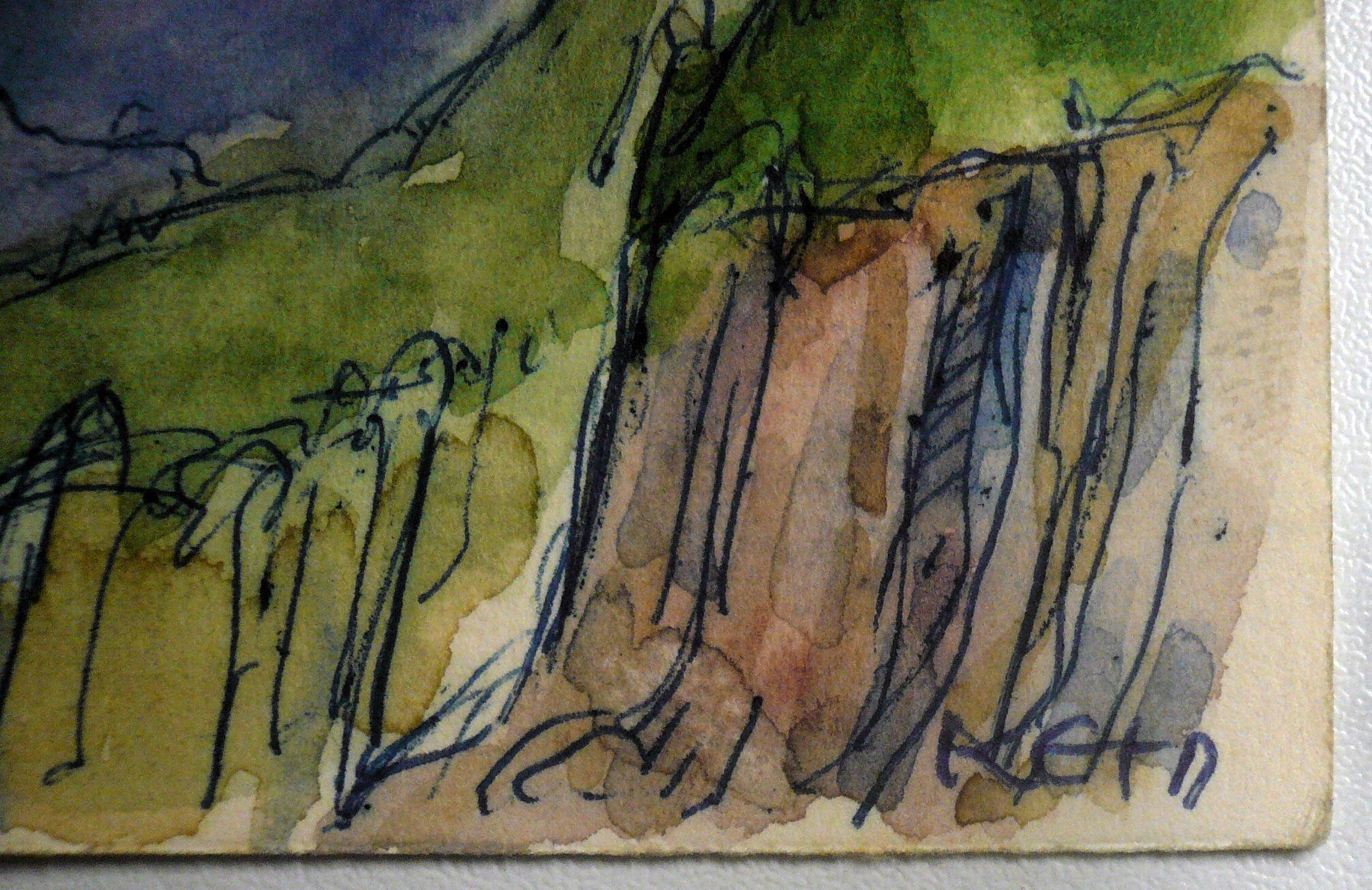 Dipinti: Walter KERN, Aquarell im AnsichtskartenFormat, das BREITHORN – Usato da Oberhofen am Thunersee venduto da luuping99 1