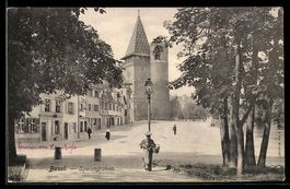Basel, Spalengraben, Strassenpartie mit 