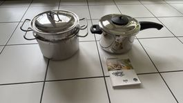 5 Liter Duromatic Kuhn Rikon und Spaghettipfanne