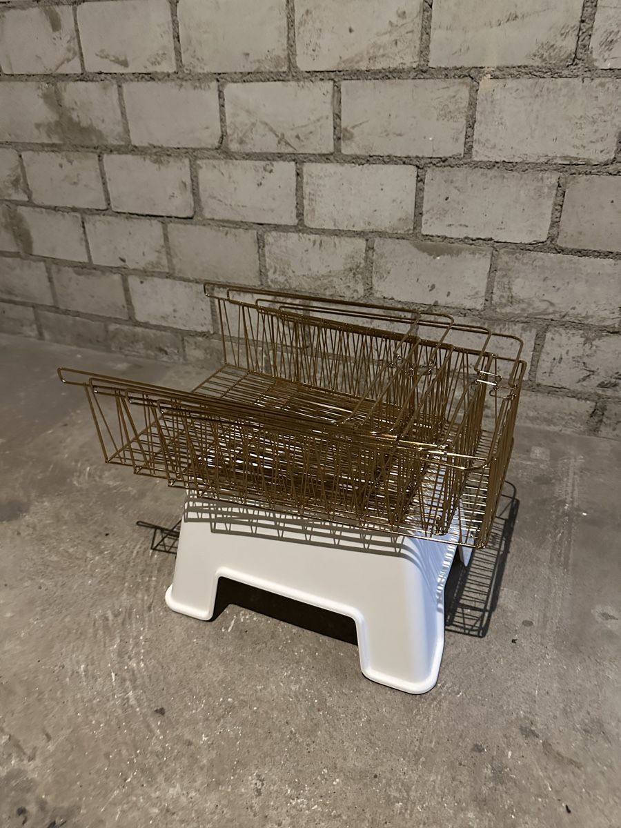 Ikea Altro per la casa: 4x IKEA KALLAX Korb / Wire basket, Messingfarbe / brass – Usato da Glattbrugg venduto da farman-s 3