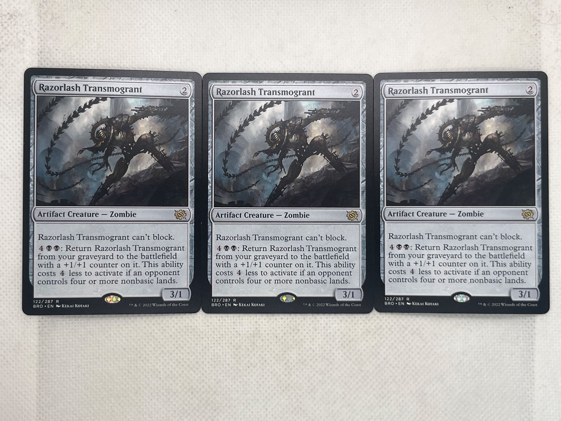 Magic The Gathering Carte collezionabili: 3x Razorlash Transmogrant Magic Karte – Usato da Hinterkappelen venduto da Kim1992