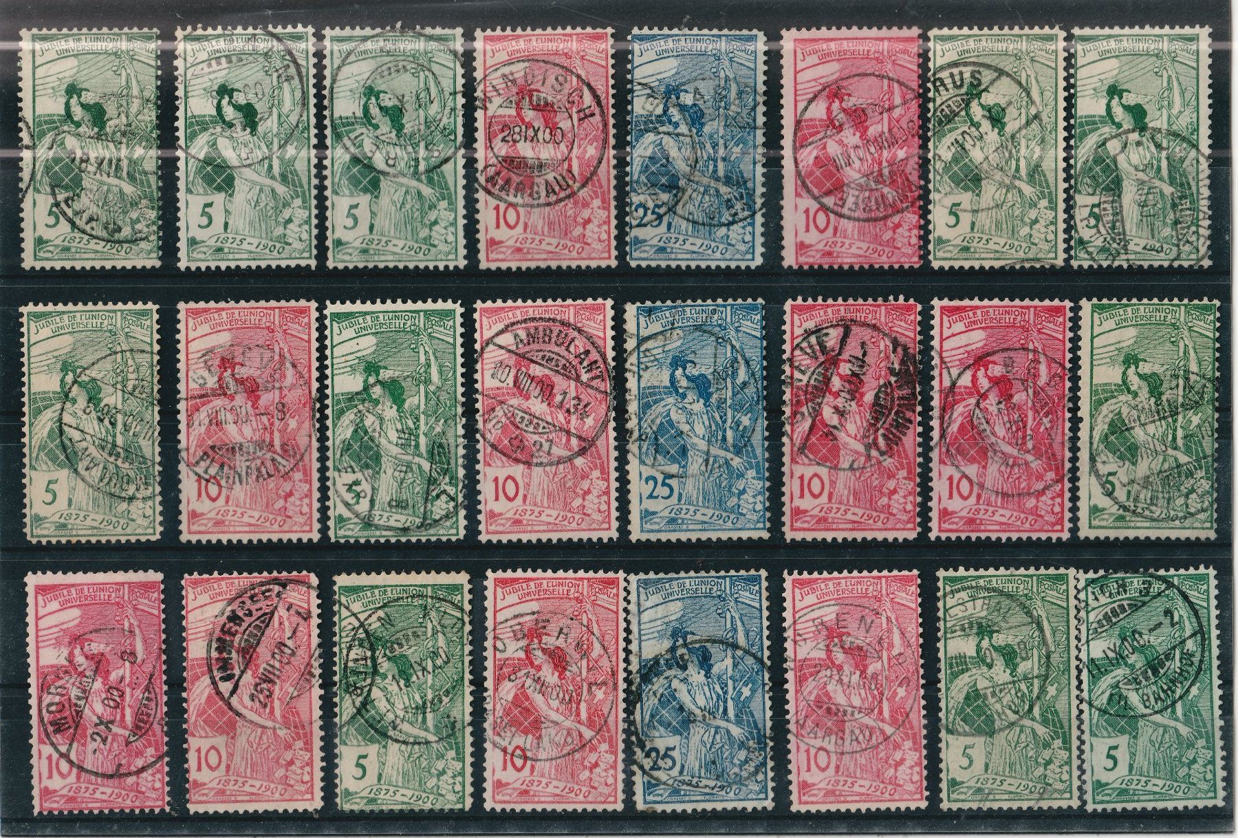 Tutti i francobolli: Lot UPU 1900. gestempelt – Usato da Kradolf venduto da Sibang2