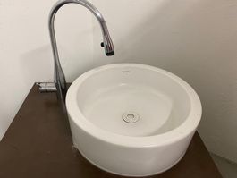 Lavabo mit Mischbatterie Durchmesser 45
