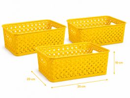 3x Kundtstoff Körbe