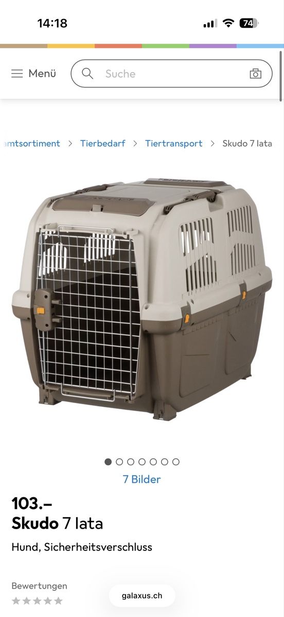 Käfige, Transport & Sicherheit: Hunde Transportbox Skudo Grösse M – Gebraucht aus Dielsdorf von nanita. 4