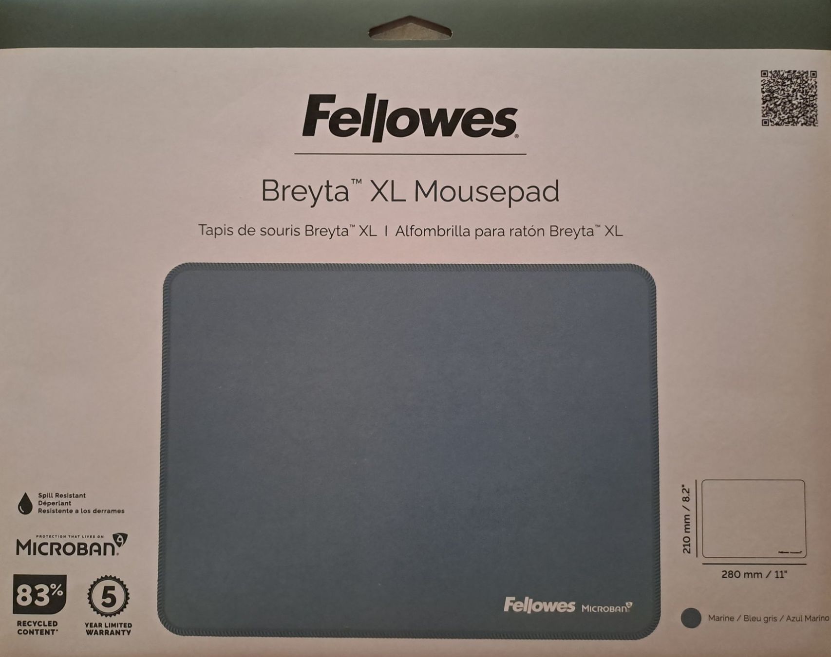 Tappetini per mouse: Fellowes Breyta XL Mauspad marineblau – Nuovo e nell'imballaggio originale da Mellingen venduto da Tira86