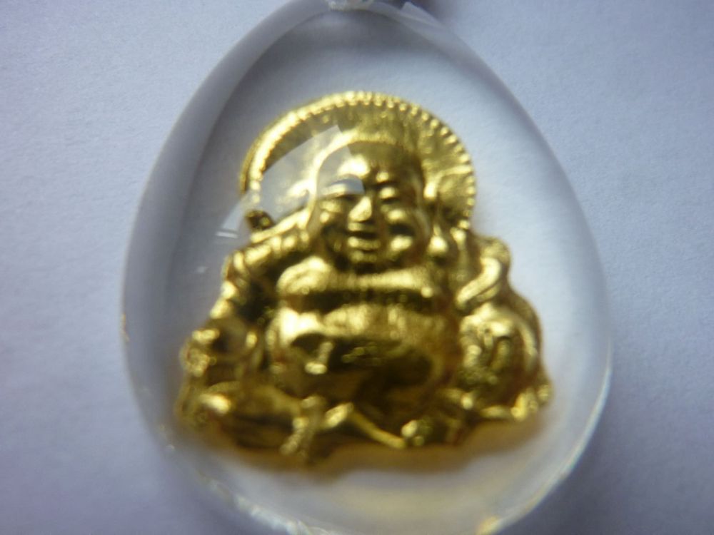 Pendentif Bouddha En Or 18k Avec Jade - 5,62 Grammes - Occasion Remis à Neuf