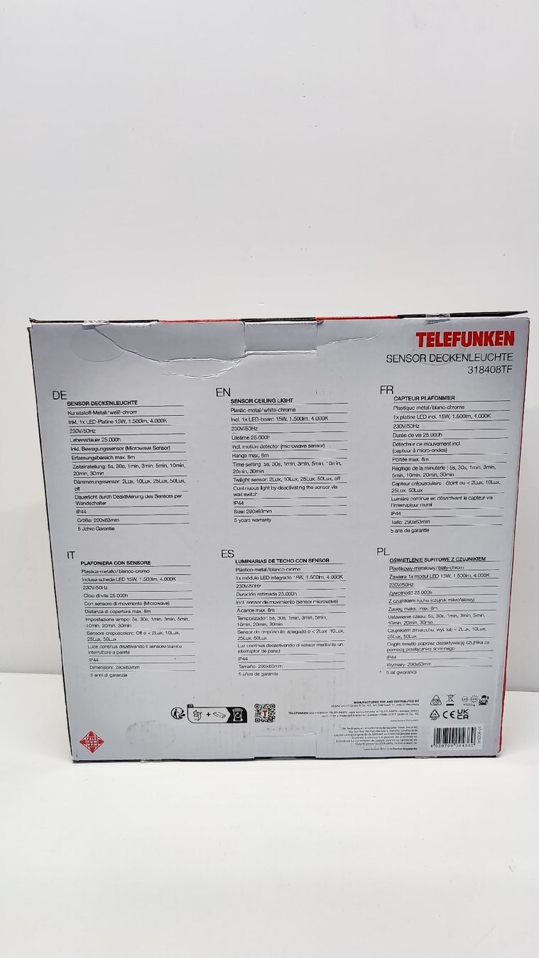 Telefunken Kronleuchter & Deckenlampen: Telefunken Sensor Deckenleuchte LED, (P1) – Neu und originalverpackt aus Neuenhof von 123-Allerlei 3