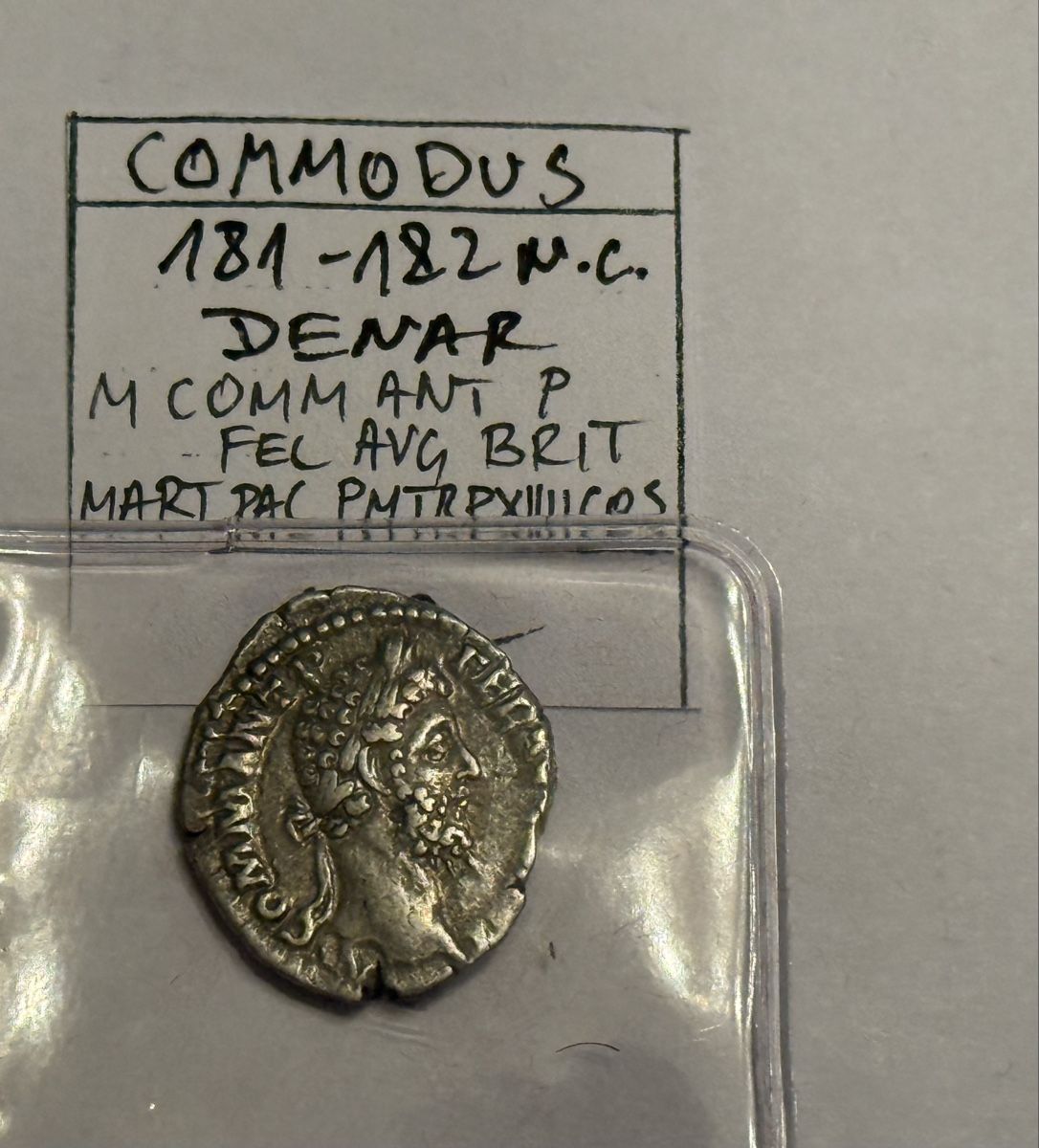 Alle Münzen: Silberdenar - Commodus 181-182 n. Chr.  – Gebraucht aus Zürich von daki81