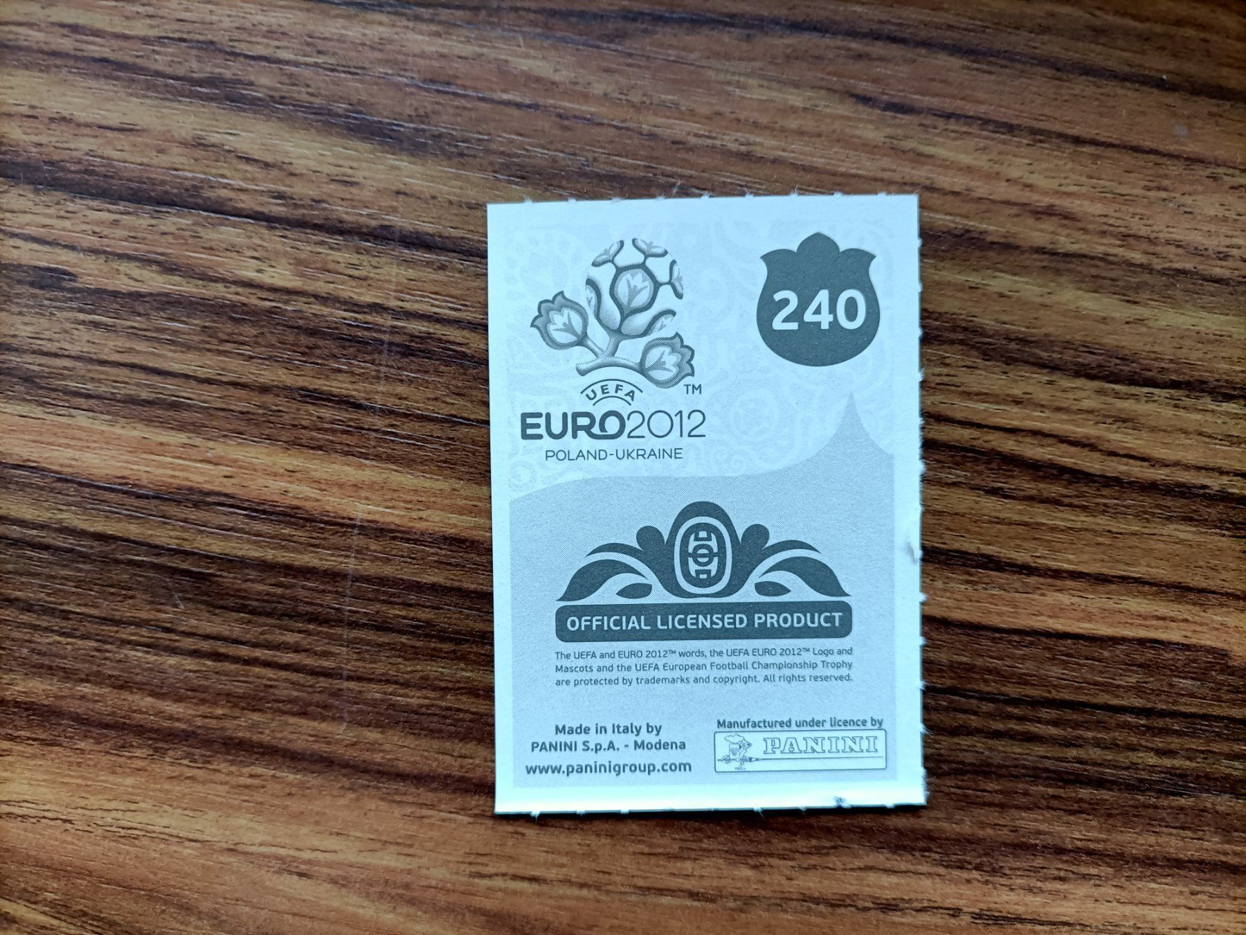 Panini Carte collezionabili: EM 2012-Nr.240 – Nuovo (secondo la descrizione) da Hittnau venduto da stamps_and_coins 1