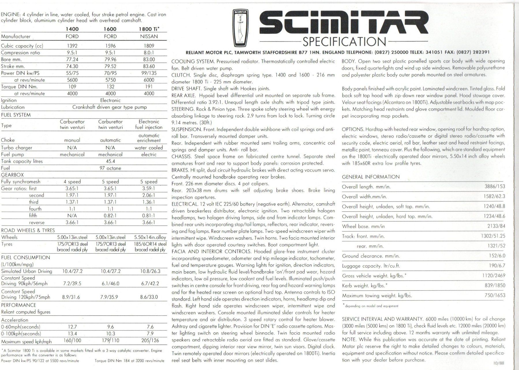 Reliant Automobili: Reliant Scimitar - Original Prospekt – Nuovo (secondo la descrizione) da Malans GR venduto da Chueche427 5