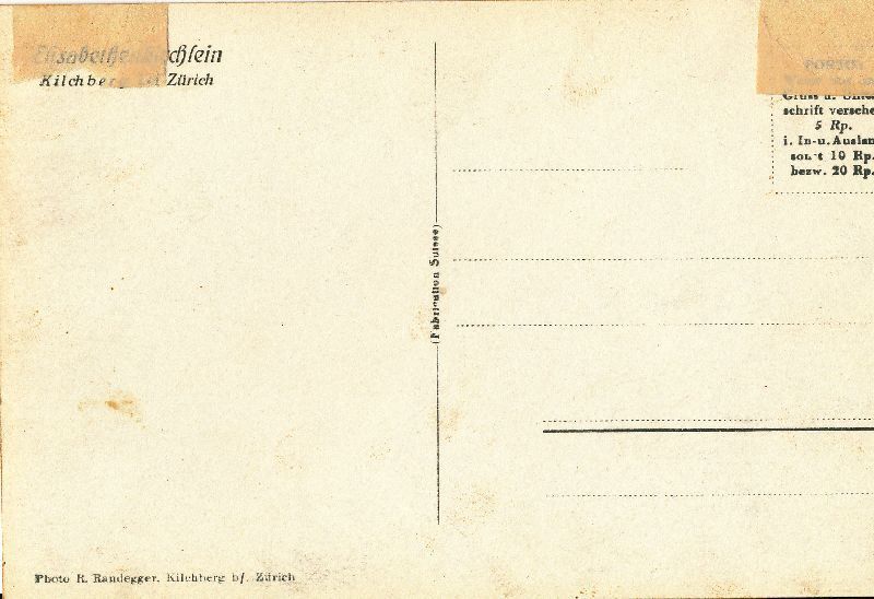 Cartoline postali: Kirchberg - Elisabethenkirchlein c1930 – Usato da Emmenbrücke venduto da teestube 1
