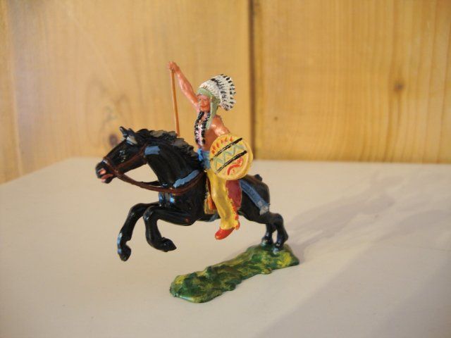Figurine Elastolin – Cavalier Indien (boîte Plastique) – Occasion
