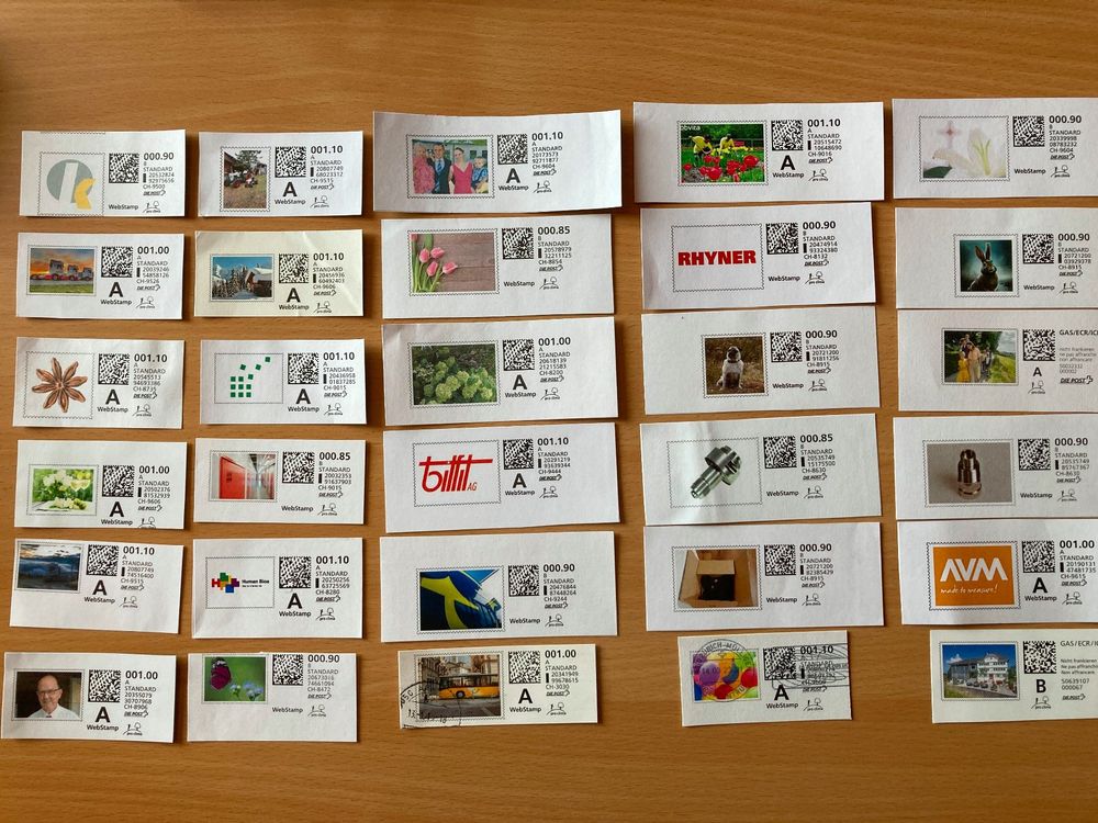 30 Stück Webstamps (Set 1), Details gemäss Fotos (Gebraucht) in ...