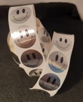 Smiley, Smile Emoji Sticker 25mm Total 56 Stück