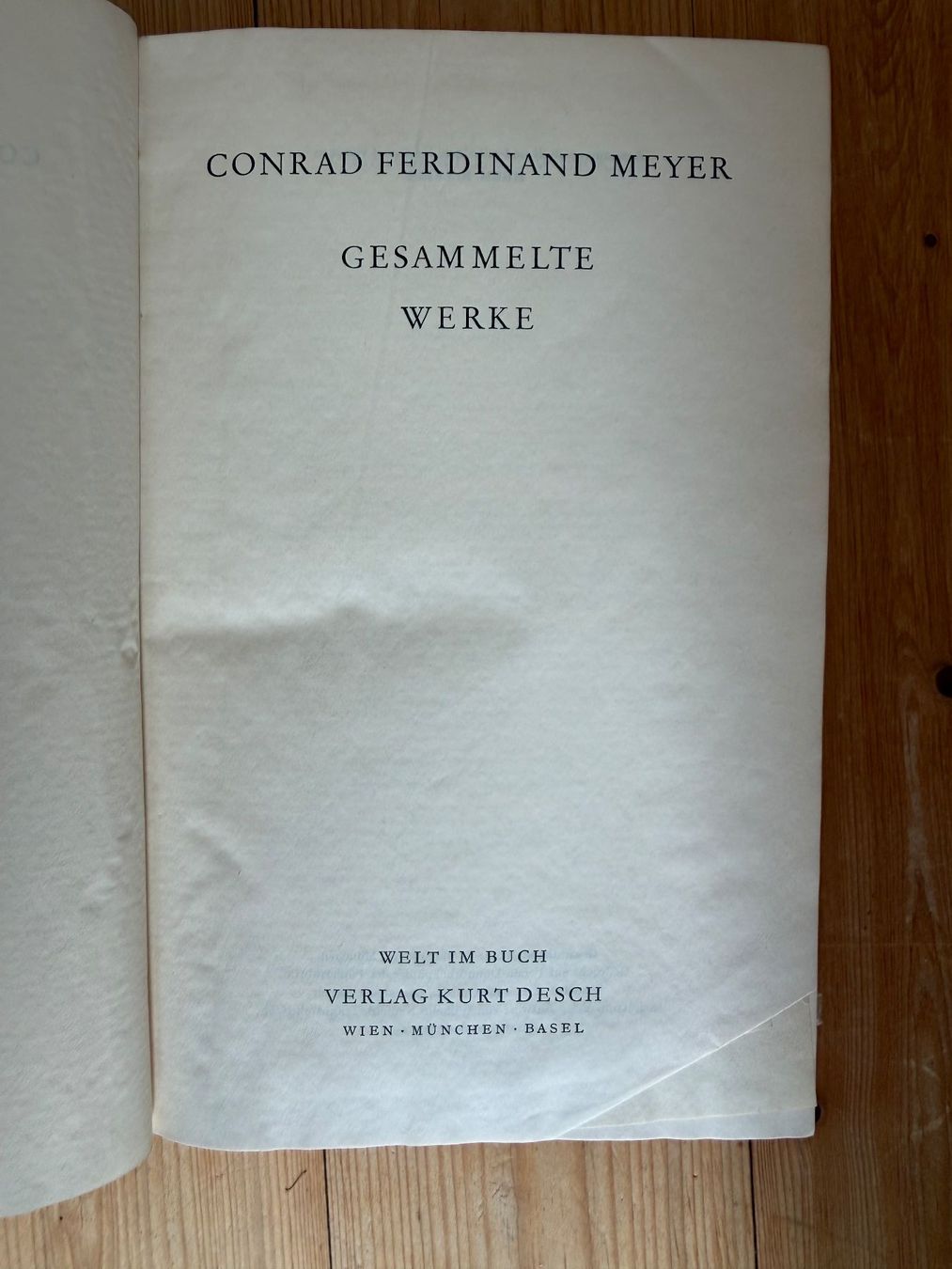 Libri: Konvolut mit 3 Klassikern - Fontane / Meyer / Storm – Usato da Himmelried venduto da rasmus67 4