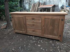 Sideboard Teakholz Kommode Anrichte Küchenschrank Esszimmer
