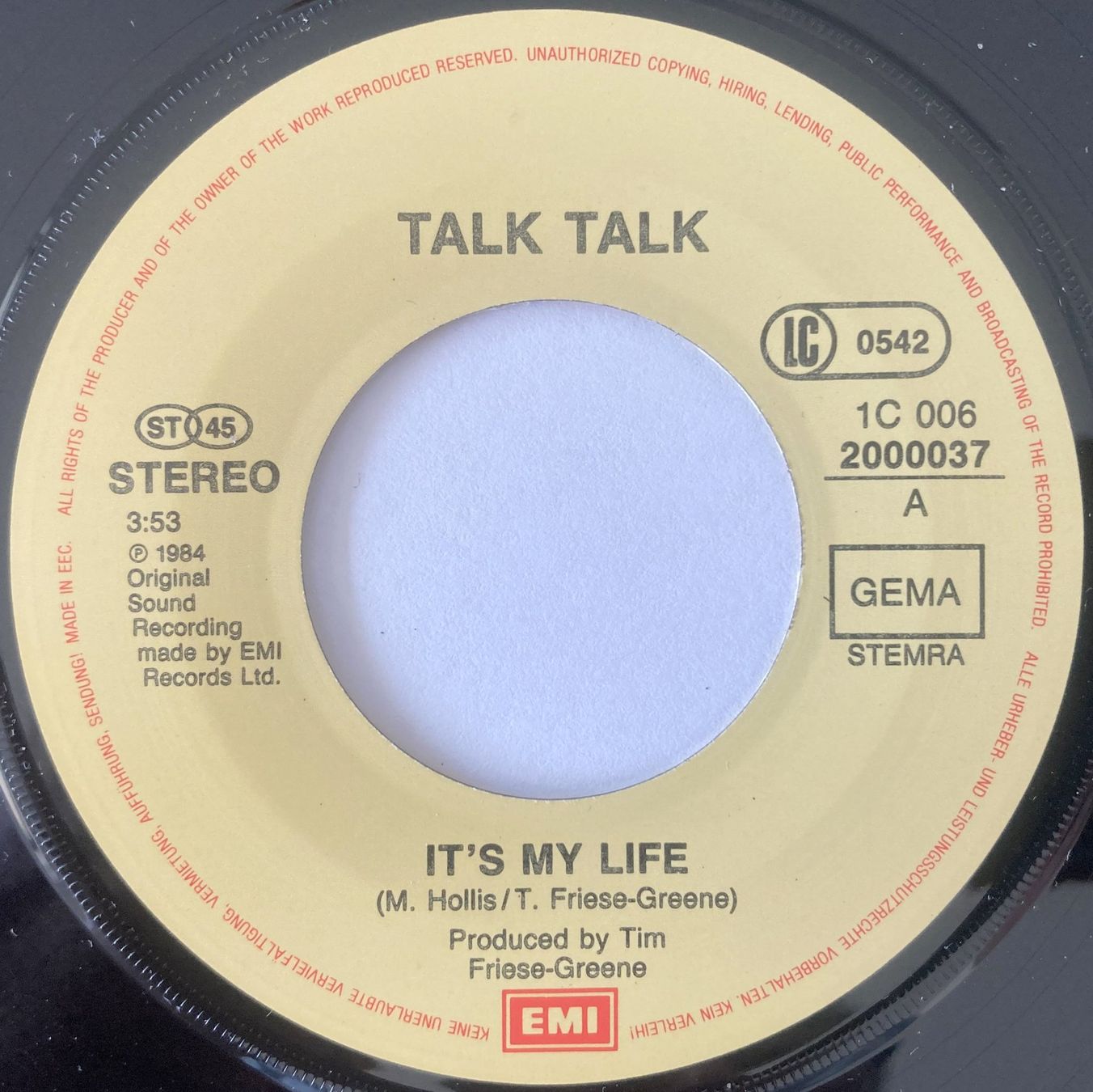 Dischi in vinile: TALK TALK - IT'S MY LIFE – Usato da Bottens venduto da hotter-than-hell 2