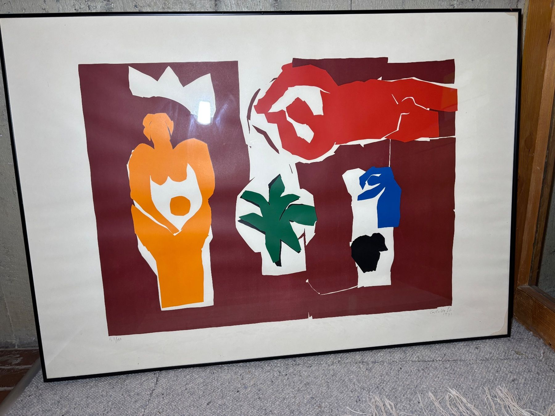 Grafica & Litografie: Grosse Farbserigraphie Carlotta Stocker Original 1971 – Usato da Hinwil venduto da DaniBachman
