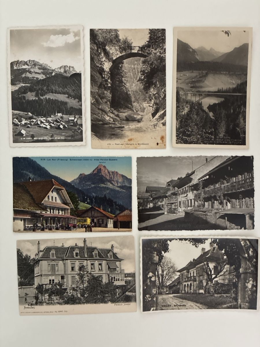 Ansichtskarten: 15 Ansichtskarten Schweiz diverse Kanton Freiburg  – Gebraucht aus Oftringen von Cla.vD.74