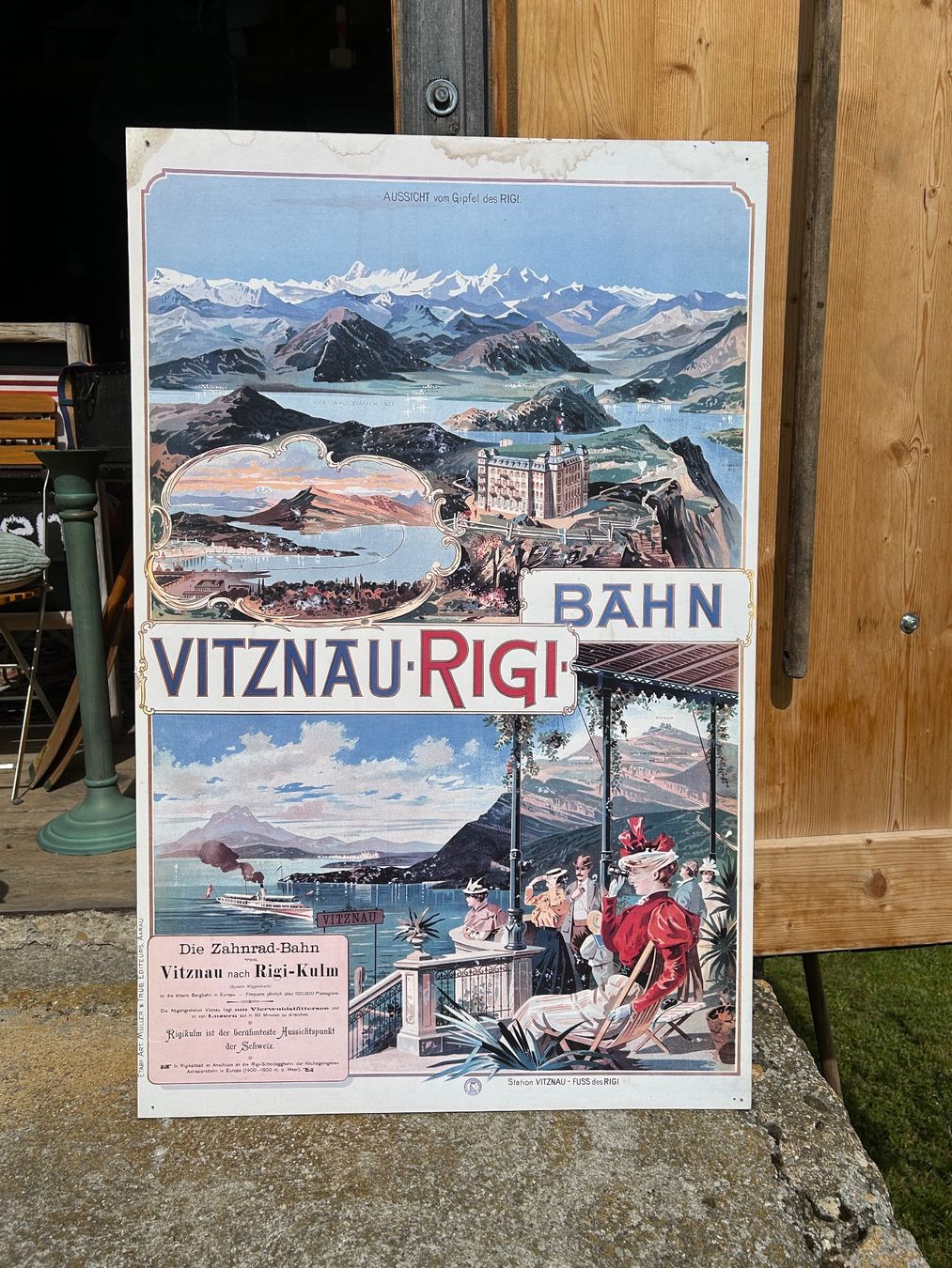 Foto & Immagini: Werbeplakat Vitznau- Rigi Bahn – Usato da Goldau venduto da Taburettli_Brocante