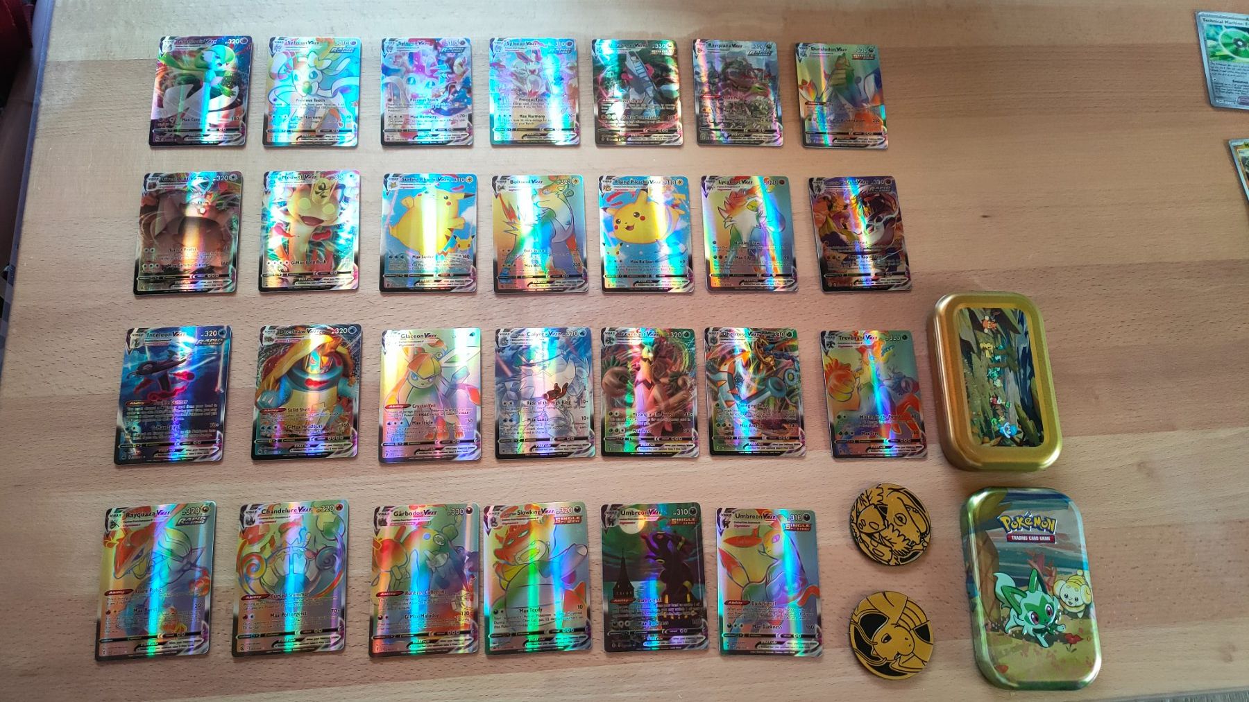 Karten: Pokémon VMax Karte plus 3 Chips – Gebraucht aus Ins von variable