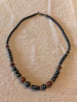 Collier élégant hématite et pierre du soleil